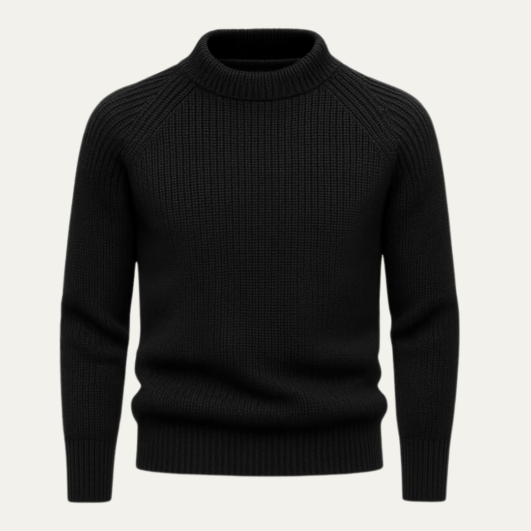 Men's Ribbed Knit Jumper with Crew Neck - photo 4