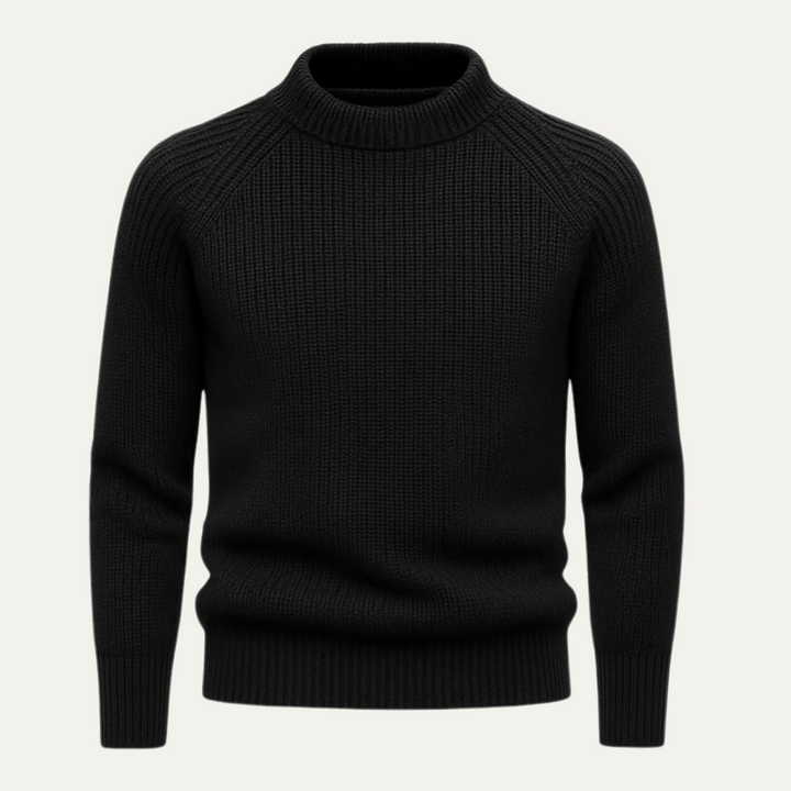 Men's Ribbed Knit Jumper with Crew Neck - photo 4