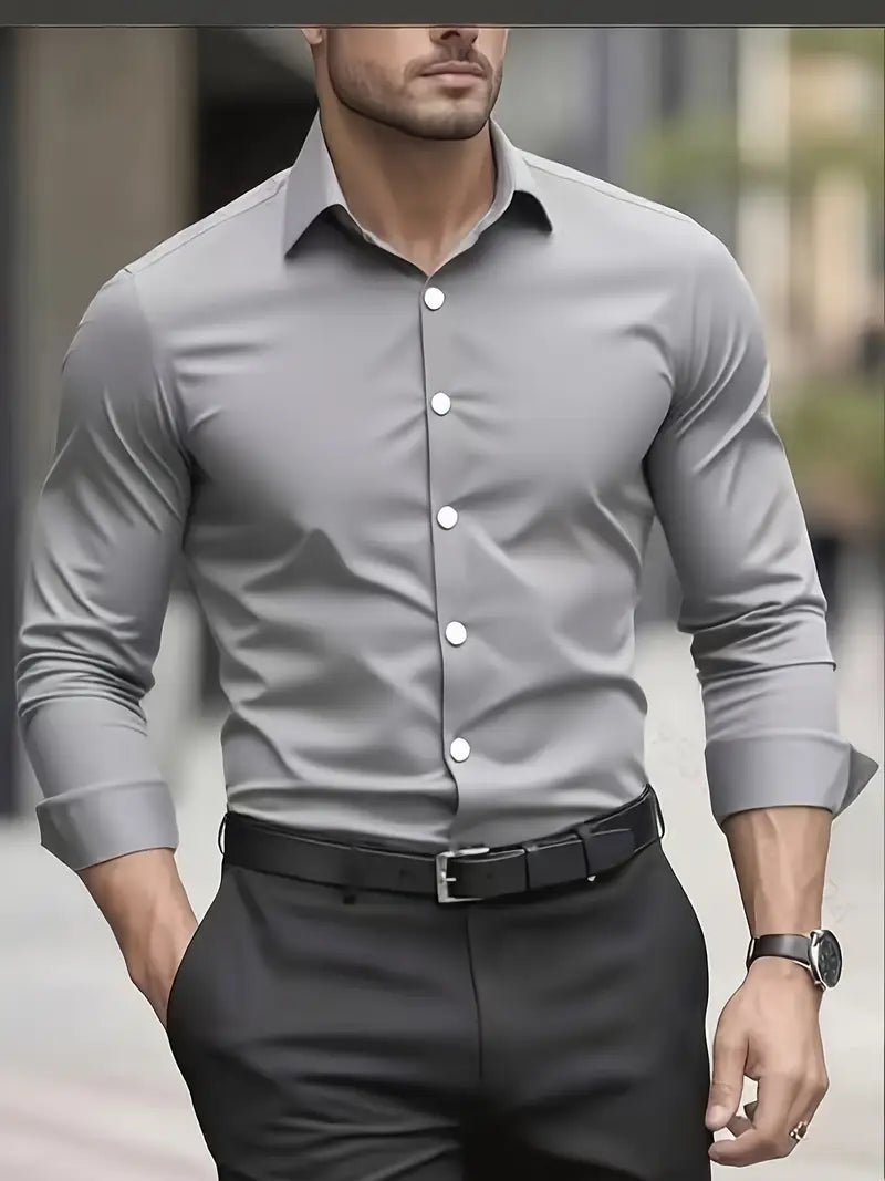 Men's Breathable Non-Iron Shirt with a Button Front – view 5
