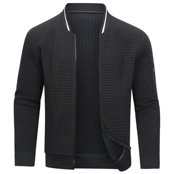 Men's Checked Bomber Jacket with Zip Front - photo 3