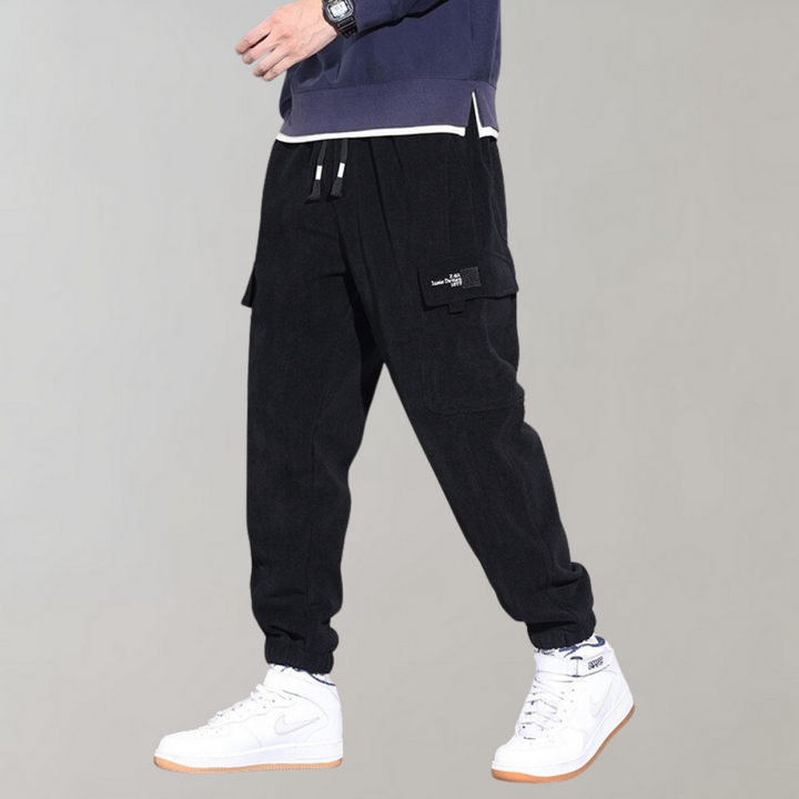 Ben - Pantalones cargo de pana para hombre de corte holgado