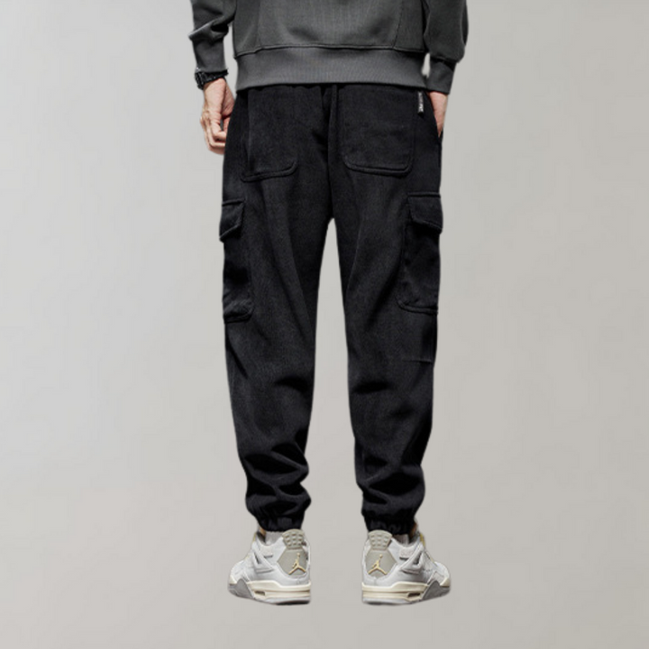 Ben - Pantalones cargo de pana para hombre de corte holgado