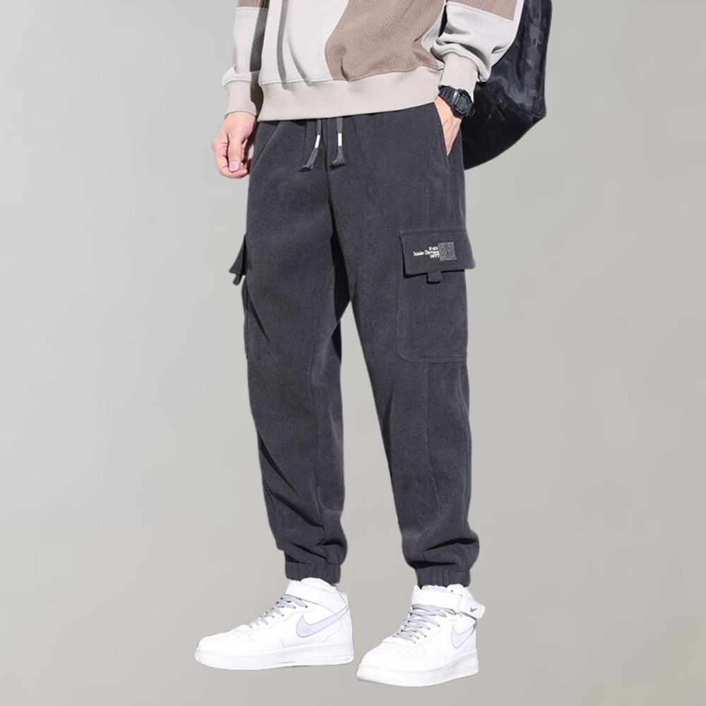 Ben - Pantalones cargo de pana para hombre de corte holgado