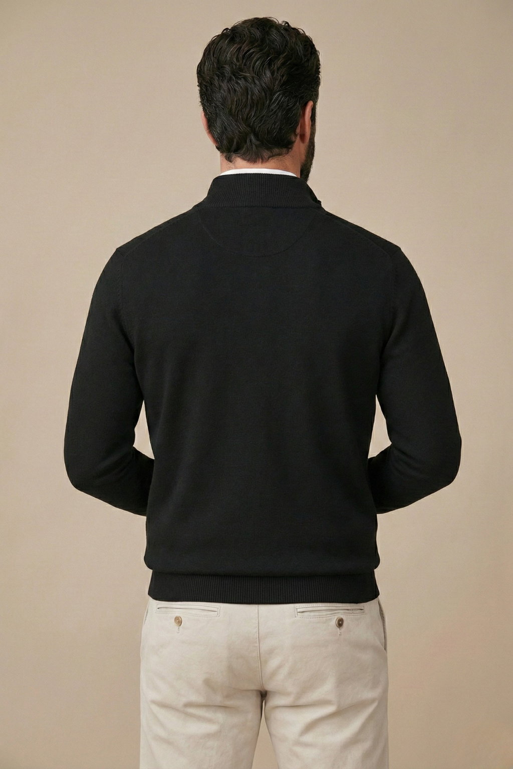 Felix - Pull pour homme à demi-zip et col montant