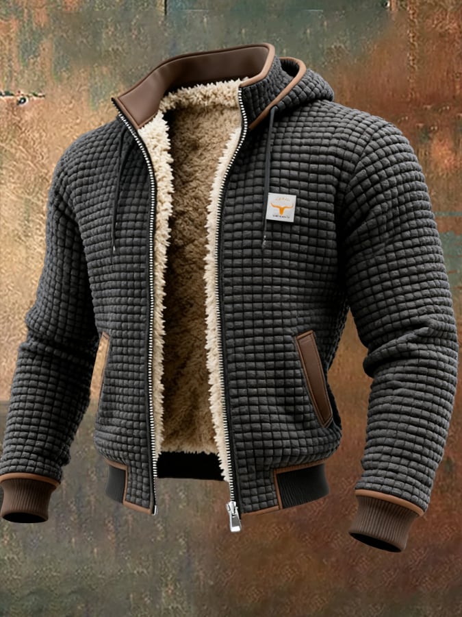Men's Hooded Zip Jacket with Soft Lining - photo 6
