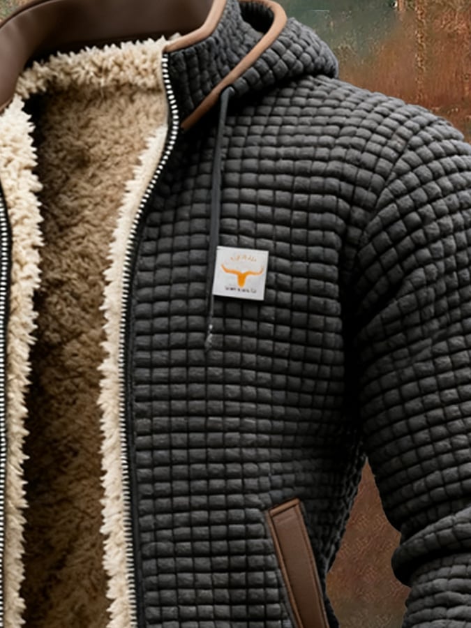 Men's Hooded Zip Jacket with Soft Lining - photo 7