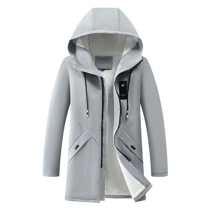 Men's Parka with Drawstring Hood and Concealed Zip - photo 7