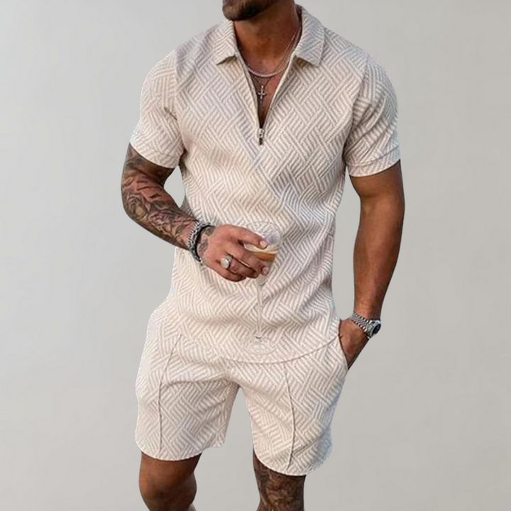 Maxwell | Men's Casual Two-Piece Polo with Matching Shorts