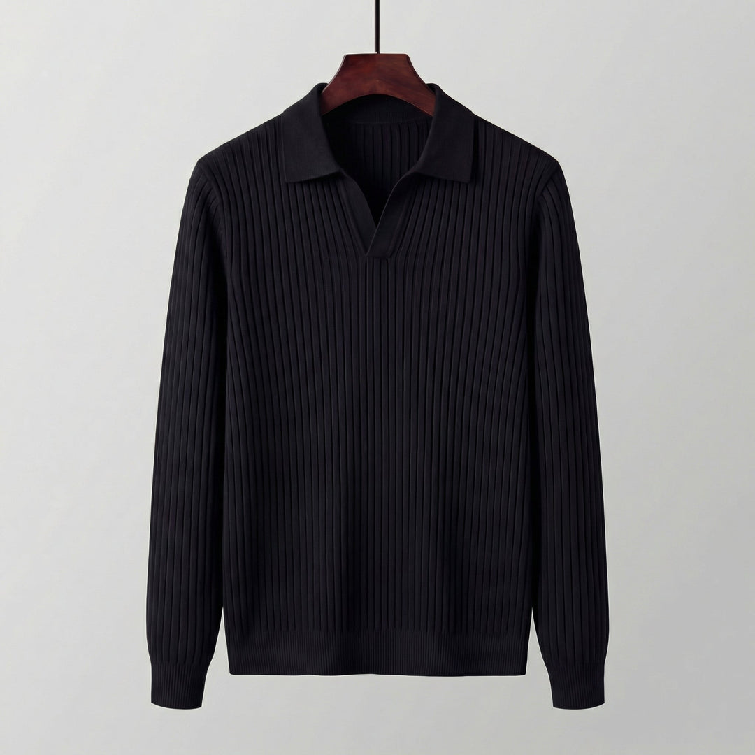 Men's Ribbed Polo Relaxed Fit - photo 2