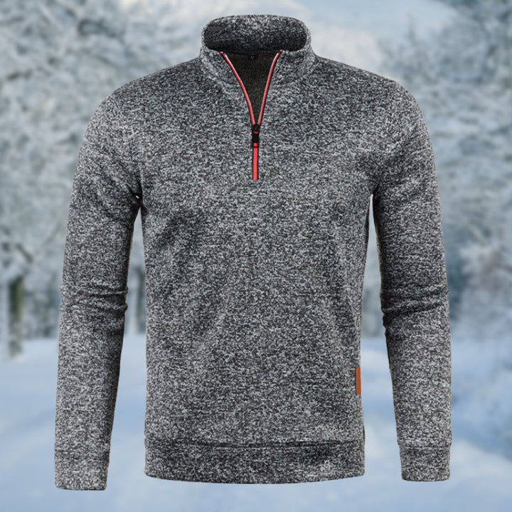 Men's Roll Neck Jumper in Dark Grey