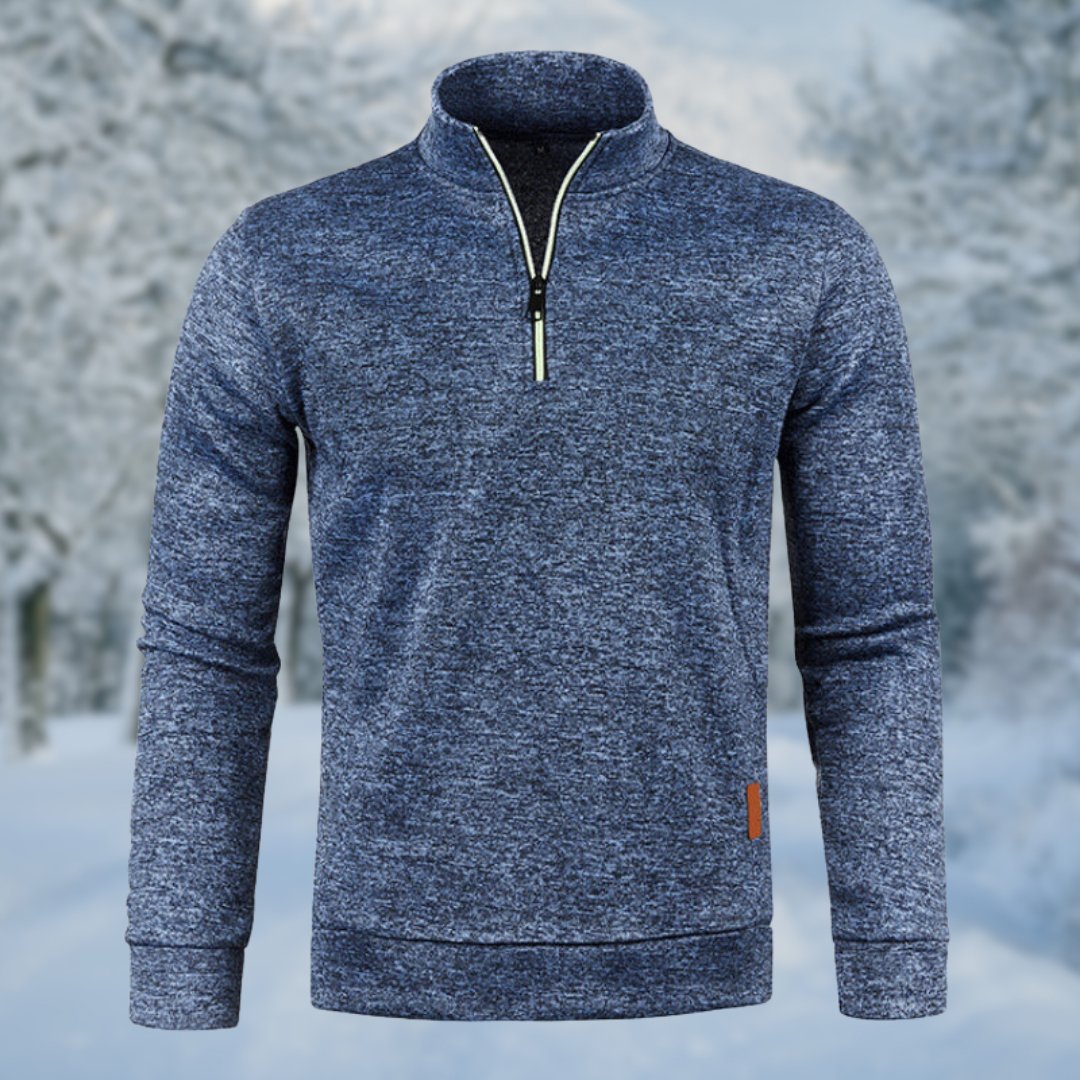 Men's Roll Neck Jumper in Blue