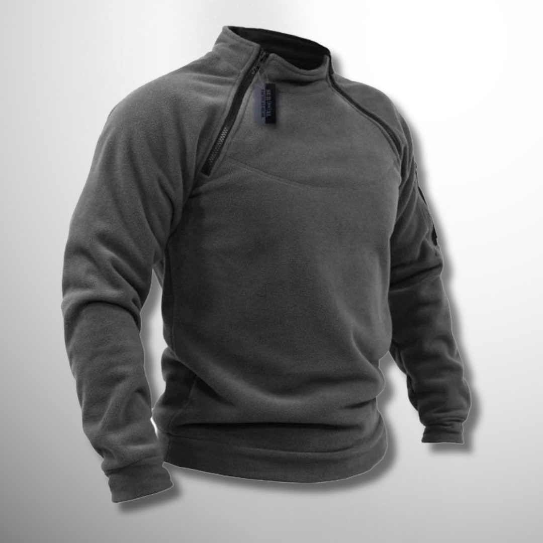 Men's Windproof Half-Zip Fleece with Stand Collar - photo 1