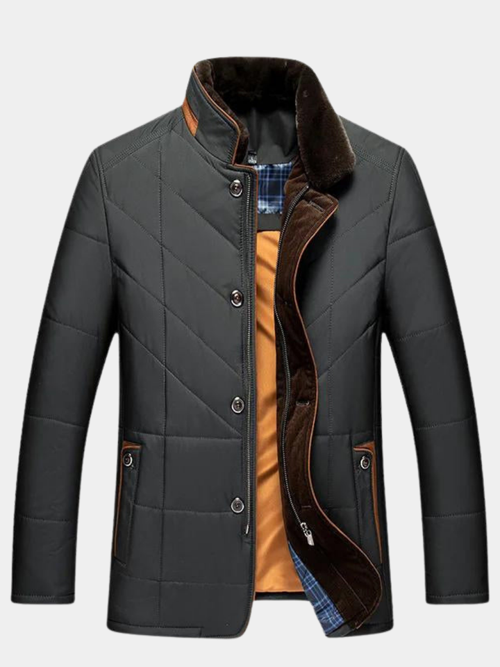 Dean: abrigo de invierno para hombre con cuello de pelo sintético