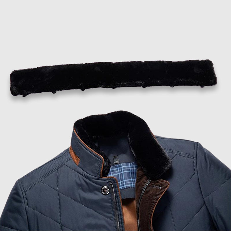 Dean: abrigo de invierno para hombre con cuello de pelo sintético