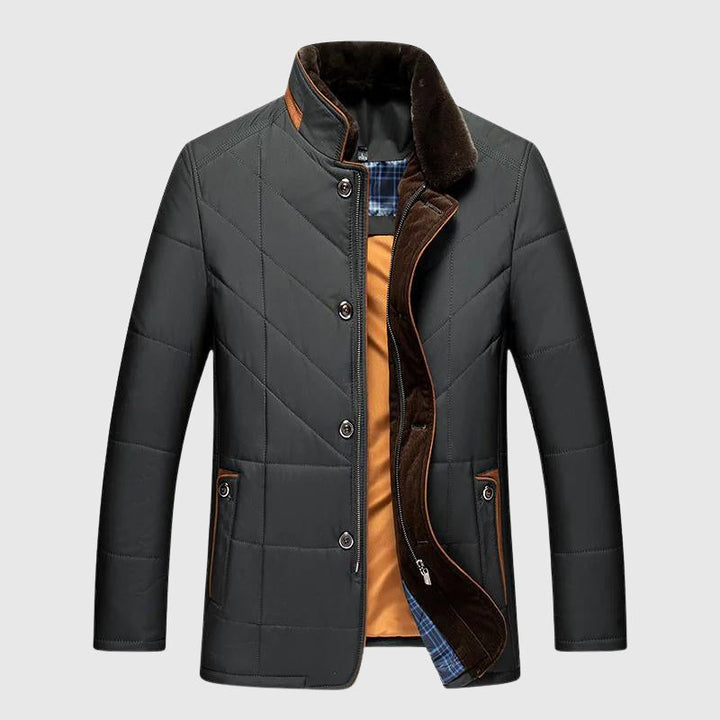 Dean: abrigo de invierno para hombre con cuello de pelo sintético
