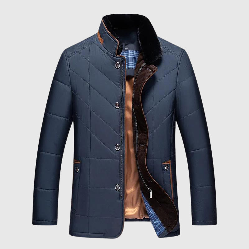 Dean: abrigo de invierno para hombre con cuello de pelo sintético