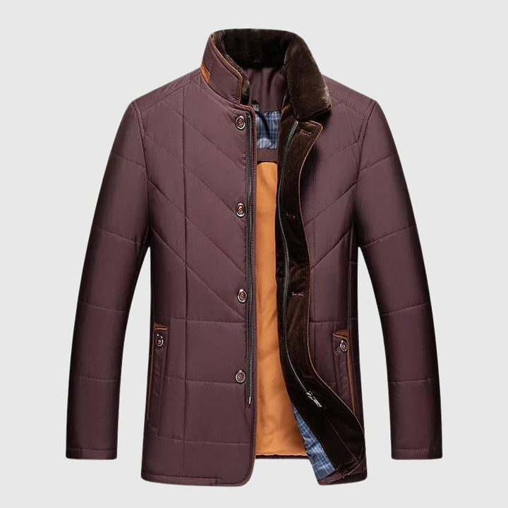 Dean: abrigo de invierno para hombre con cuello de pelo sintético