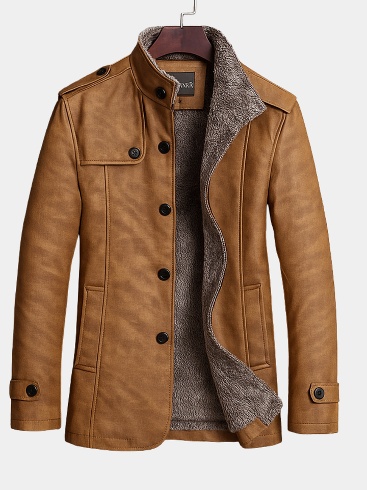 Freddie: chaqueta de invierno para hombre con cuello forrado de borreguito