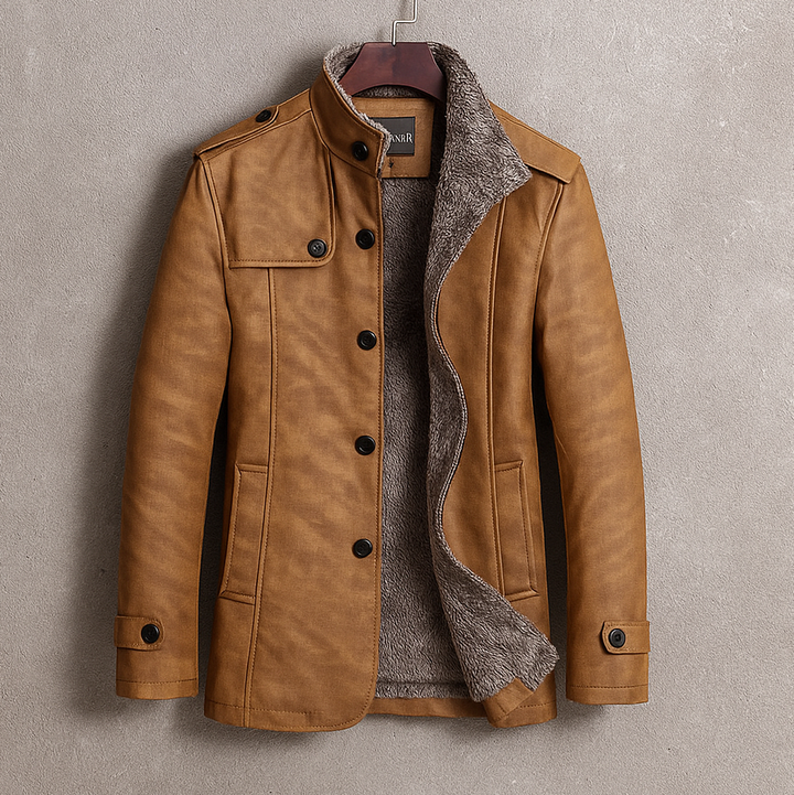 Freddie: chaqueta de invierno para hombre con cuello forrado de borreguito