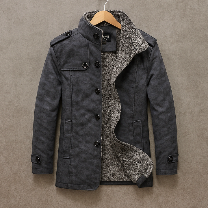 Freddie: chaqueta de invierno para hombre con cuello forrado de borreguito