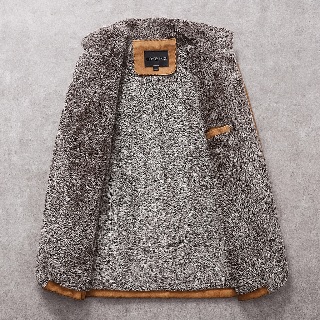 Freddie: chaqueta de invierno para hombre con cuello forrado de borreguito