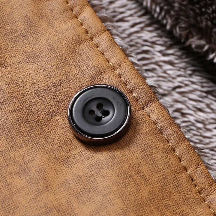 Freddie: chaqueta de invierno para hombre con cuello forrado de borreguito