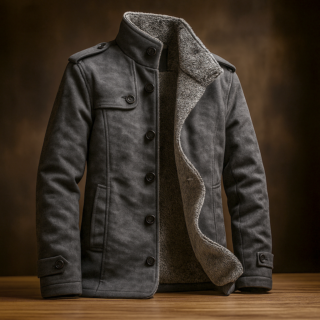 Freddie: chaqueta de invierno para hombre con cuello forrado de borreguito