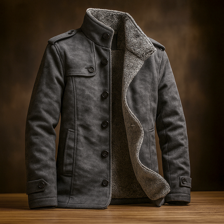 Freddie: chaqueta de invierno para hombre con cuello forrado de borreguito