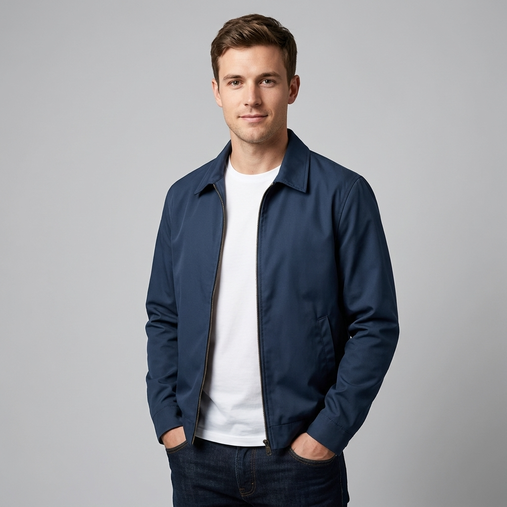 Rory - Veste d’hiver homme avec fermeture éclair frontale épurée