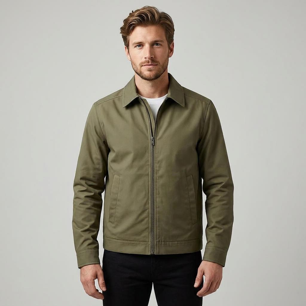 Rory - Veste d’hiver homme avec fermeture éclair frontale épurée
