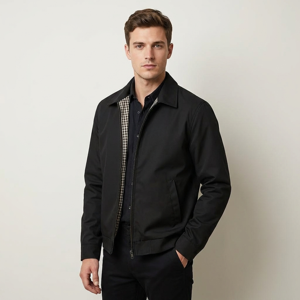 Rory - Veste d’hiver homme avec fermeture éclair frontale épurée