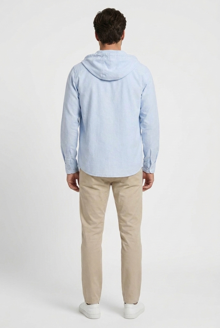 Men's Hooded Cotton Overshirt - photo 8
