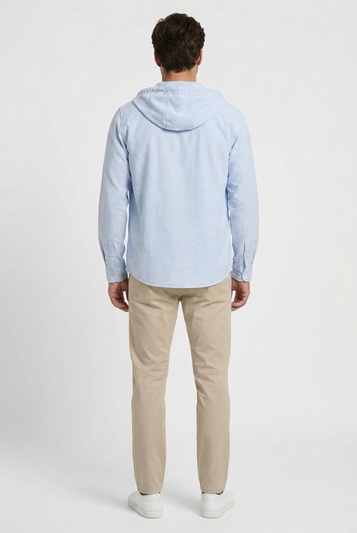 Men's Hooded Cotton Overshirt - photo 8
