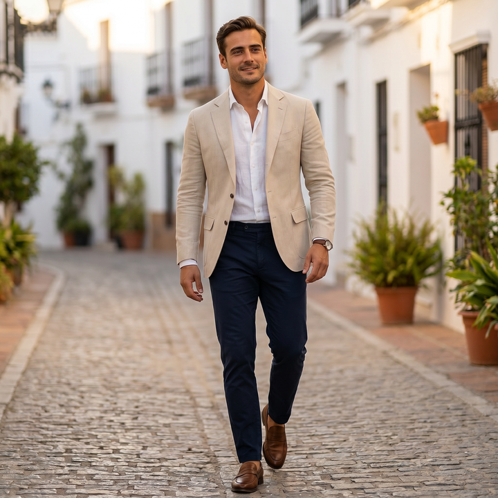 Americana masculina elegante e informal
