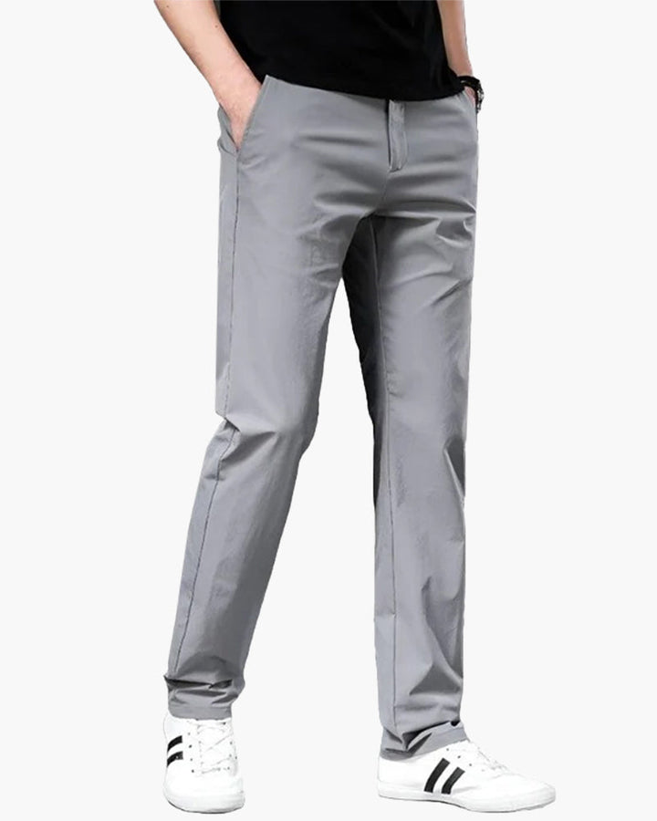 Men's Cotton Chino Trousers with a Zip Fastening - photo 2