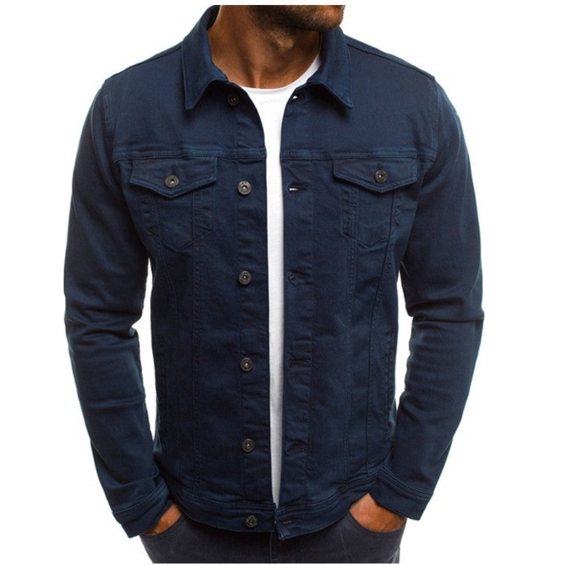 Veste en jean pour homme à coupe confortable