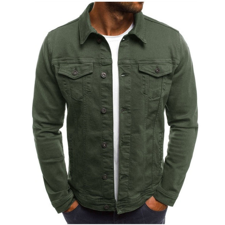 Chaqueta vaquera trucker clásica abotonada para hombre