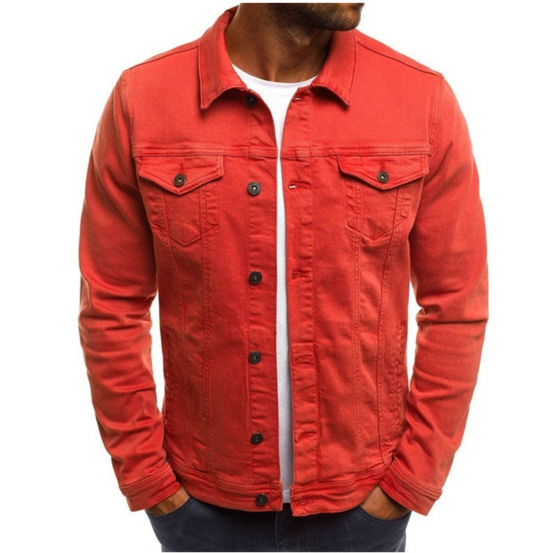 Chaqueta vaquera trucker clásica abotonada para hombre