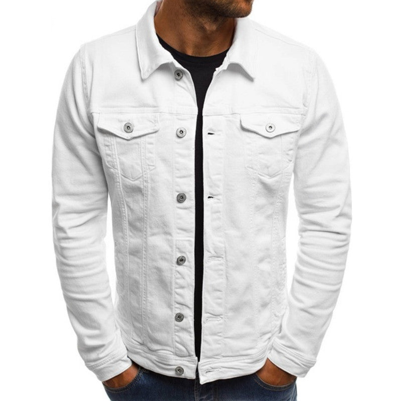Veste en jean pour homme à coupe confortable