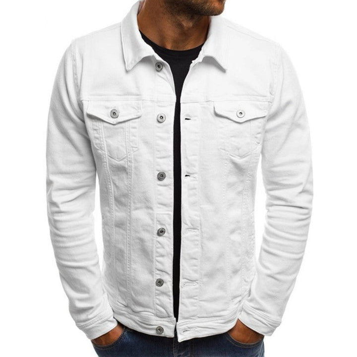 Chaqueta vaquera trucker clásica abotonada para hombre
