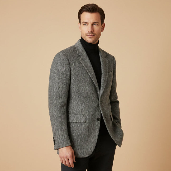 Blazer classique Jefferson pour homme en tweed à chevrons