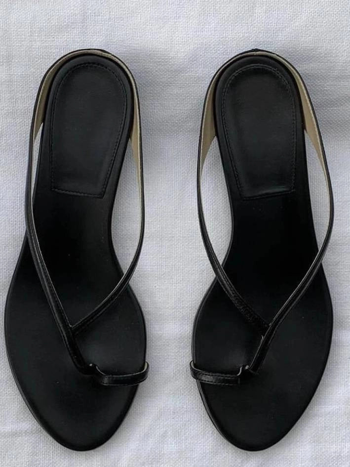 Zapatillas planas destalonadas para mujer con puntera de clip