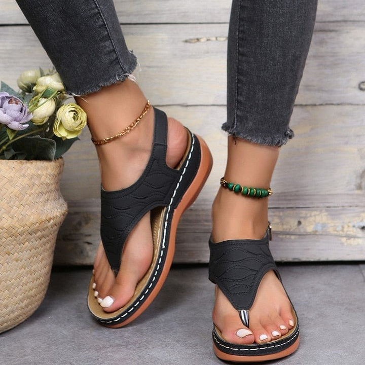 Stella - Women's Orthopedic Toe Post Sandals with Arch Support - photo 1