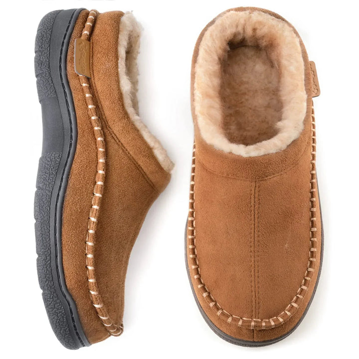 Women's Lined Winter Slippers with Non-Slip Sole