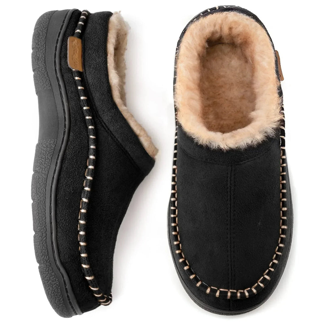 Women's Lined Winter Slippers with Non-Slip Sole
