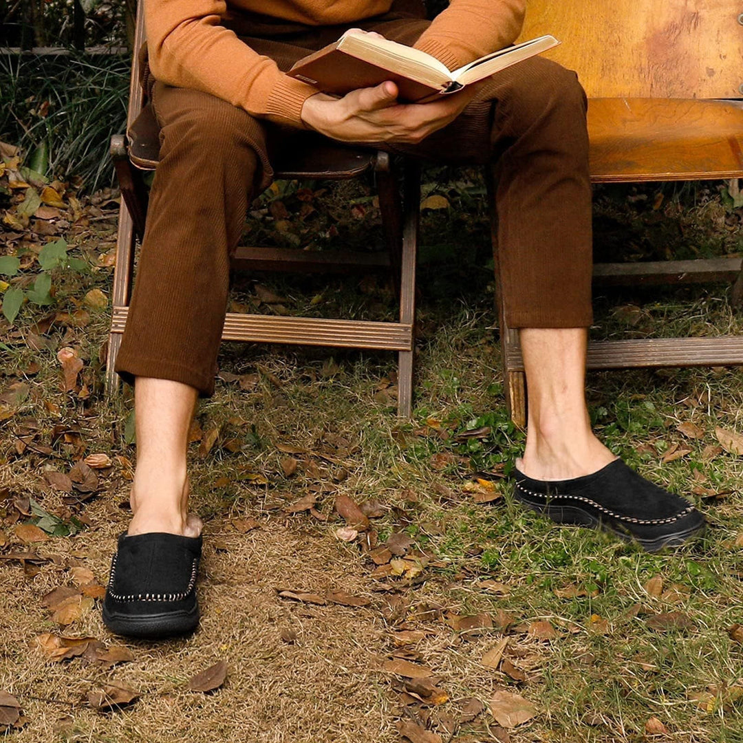 Women's Lined Winter Slippers with Non-Slip Sole