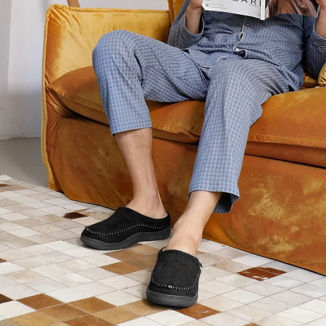 Women's Lined Winter Slippers with Non-Slip Sole