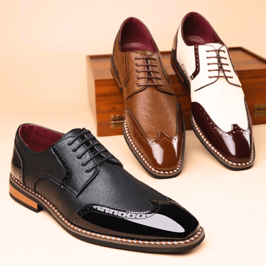 Men's Belvedere Full-Grain Leather Brogue Shoes