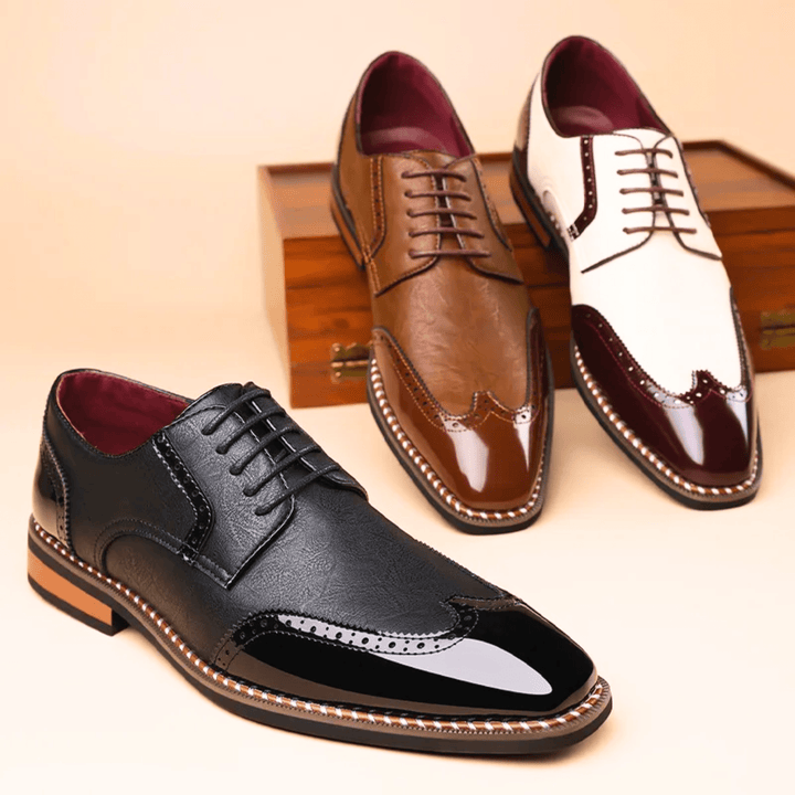 Men's Belvedere Full-Grain Leather Brogue Shoes