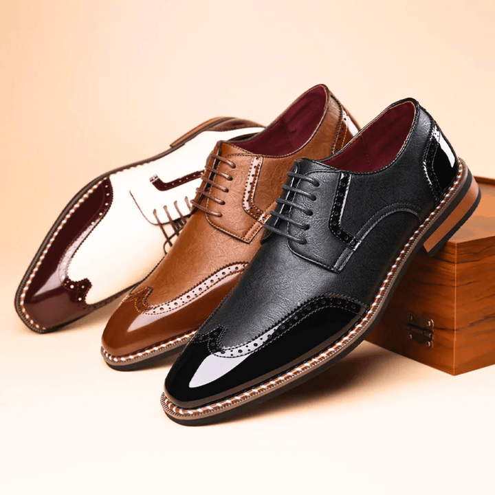 Men's Belvedere Full-Grain Leather Brogue Shoes